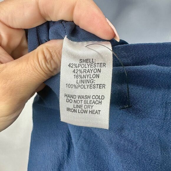 Lulu's Navy Flutter Sleeve Backless V-Neck Jumpsuit Size M - Picture 15 of 15